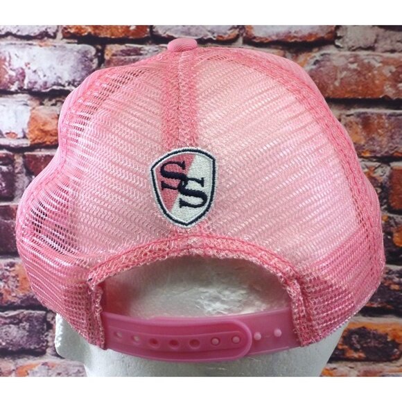 Simply Southern Womens Pink Mesh Trucker Hat Camo Deer Patch Adjustable - Picture 3 of 7